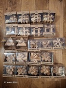 Łamigłówka układanki 3D drewniane logiczne  mix wzorów