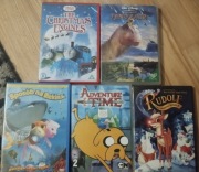 5 bajek DVD. Tomek, Dinozaur, Rudolf, Sposób na rekina, Adventure time