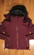 Kurtka Superdry r. M bordowa damska z kapturem przeciwiatrowa