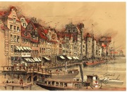 Gdańsk- 21x30cm Akwarela - Pomysł na prezent 