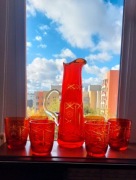 Piękny, zestaw, kryształów PRL. 