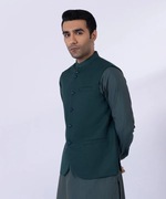 Kamizelka męska XL butelkowa ciemna zieleń etniczna folk orient Indie boho