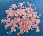 SCRAPKI KRAKÓW chrzest urodziny kwiatuszki 50 el. różowe girl (K22)