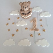 Miś na tort figurka cukrowa roczek