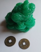 Figurka Żaba Feng Shui Zielona