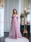 Zjawiskowe sukienki gorsetowe na studniówkę, pudrowy róż, Polski producent