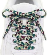 Modne Sznurówki Army Green ABC CAMO |Styl Streetwear Custom Kamuflaż 