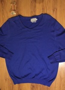 Sweter Tu r. L fioletowy męski dekolt v bawełniany 