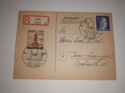 DR Mi 793, 866 na karcie pocz.1944 r.Fulda-Posen.Stempel okolicznościowy.R.