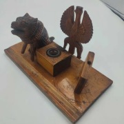 Kałamarz biurkowy drewniany