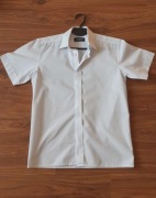 KOSZULA ELEGANCKA GALOWA BIAŁA JANKES rozm. 152 KRÓTKI RĘKAW