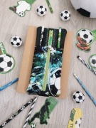 Organizer na gumce na notatnik handmade prezent dla fana piłki nożnej 