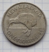 #1505 Nowa Zelandia 1 floren 1964 ładna 