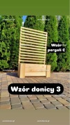 Donica z pergola skrzynia ogrodowa płot lamelowy