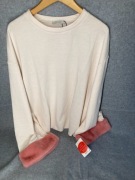 Zara cienka bluza z futerkiem na rękawach roz M!