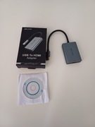 Adapter USB do HDMI ABLEWE, aluminiowy konwerter audio-wideo