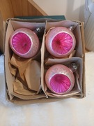 Stare szklane bombki choinkowe z okresu PRL reflektory 