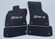 Dywaniki welurowe AUDI EXCLUSIVE RS3 8V kremowa lamówka oryginalne