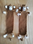 zakładka do książki małpka, szydełko handmade