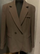 ZARA żakiet marynarka wdzianko narzutka oversize brąz taupe duża