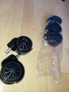 Kółka do fotela obrotowego biurowego gamingowego nowe 