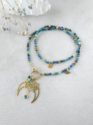 Naszyjnik z kamieni naturalnych i stali UNIKAT