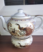 Porcelanowy czajnik imbryk z podgrzewaczem do herbaty ziół 1litr