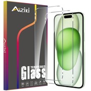 Aiziki 2 Pack Tempered szklo for iPhone 15 Plus 15 Pro Max, HD Clear