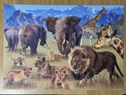 Puzzle Bluebird - Savannah Animals 1500