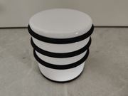 Odbojnik wolnostojący biały w czarne linie