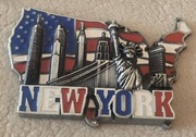 Magnes na lodówkę metalowy New York Nowy Jork USA Stany Zjednoczone(22)