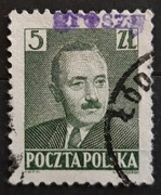 Znaczek Fi 519, przedruk groszy. Kasowany.