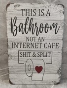 Tablica metalowa do łazienki dekoracja naścienna