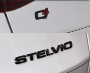 STELVIO Q4 Alfa Romeo - CZARNY EMBLEMAT NAKLEJKA NAPIS LOGO
