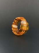 Stary, ręcznie wykonany bransoletka z naturalnego bursztynu bałtyckiego.