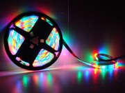 Taśma LED RGB 5 m z pilotem – wodoodporne podświetlenie LED IP67 + zasilacz