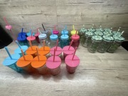 Kubki słoiki ze słomką Duka 35 sztuk