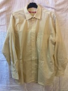 Kremowo żółta koszula męska
