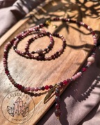 Zestaw: Rodonit, Granat, Chalcedon, Hematyt