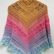 Duża chusta szydełkowa SisLove ombre handmade