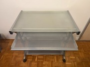 Biurko metalowe ze szklanym blatem