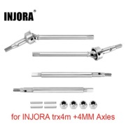 Osie ze stali nierdzewnej INJORA +4mm do 1/18 TRX4M
