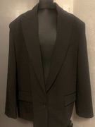 ZARA żakiet marynarka wdzianko narzutka z wiskozą oversize duża czarna