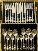 Komplet sztucców, ZSRR, 1987 r, posrebrzany.