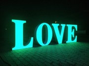 LOVE napis podswietlany 3D led rgb 