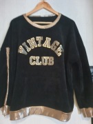 Vintage Oversizowa bluza damska z weluru 