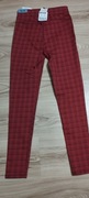czerwone spodnie w kratę lefies 5401.325.605 r. 34
