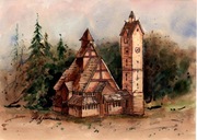 Lublin 15x21 cm akwarela