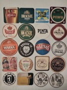 20 podkładek pod piwko BROVAR 16 PINTA OPOLSKI BELGIA HARNAŚ NA JURZE itp.