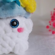 Grzybek na szydełku rękodzieło handmade ozdoba maskotka pluszak dekoracje